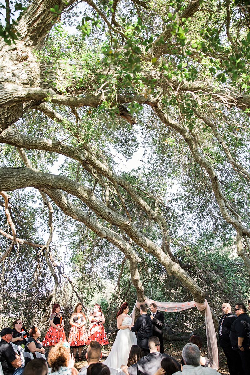 This red rockabilly-themed wedding is retro fabulous