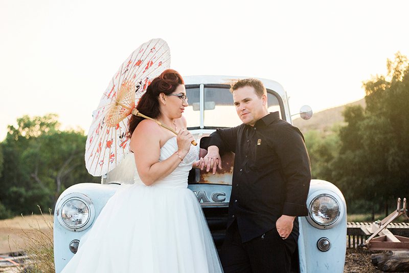 This red rockabilly wedding is retro fabulous