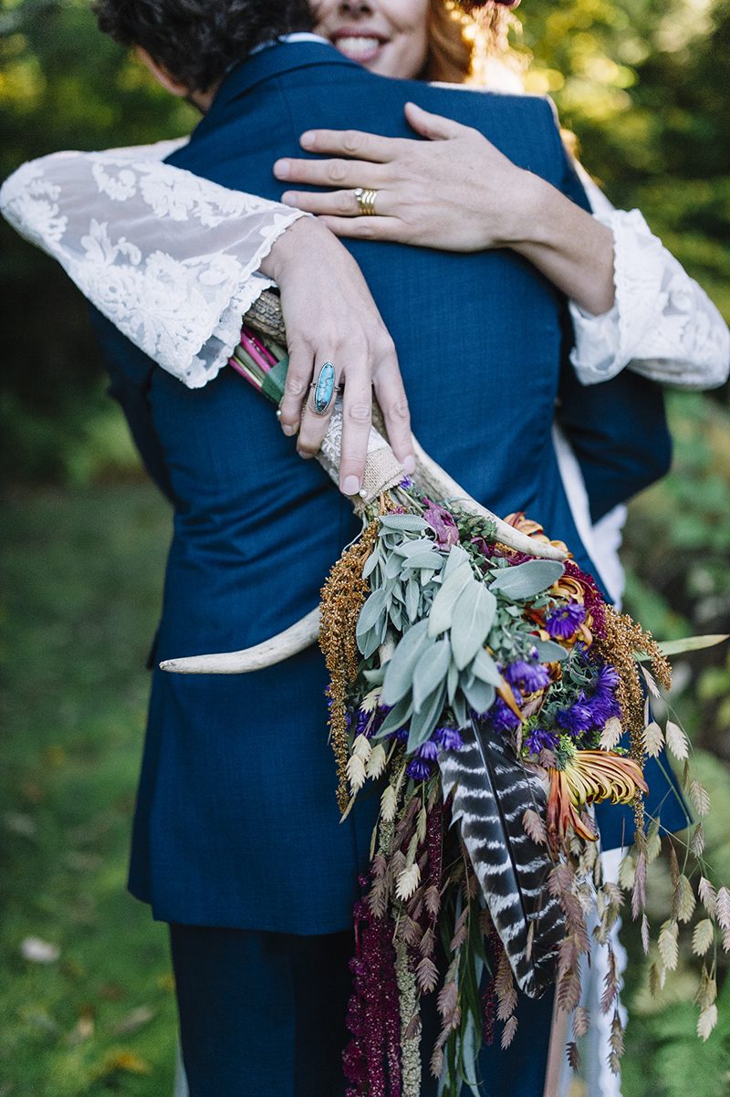 This woodsy backyard wedding was a labor of love