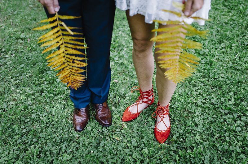 This woodsy backyard wedding was a labor of love