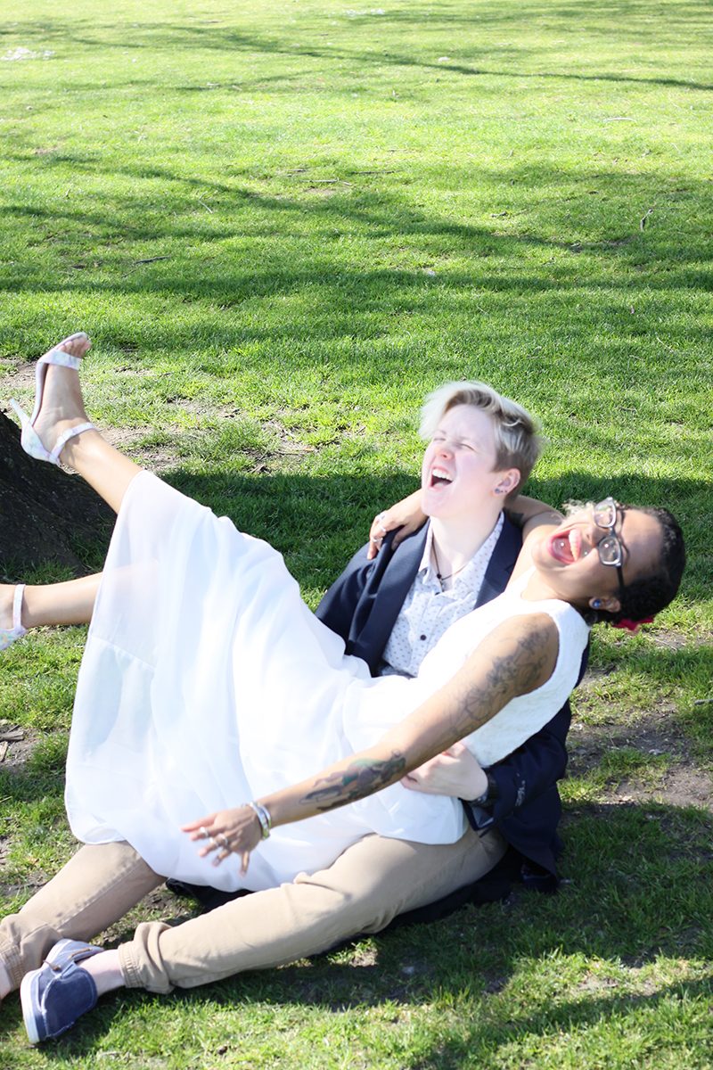 Ring Pops, donuts, and ladies in love at this Voodoo Donuts ceremony