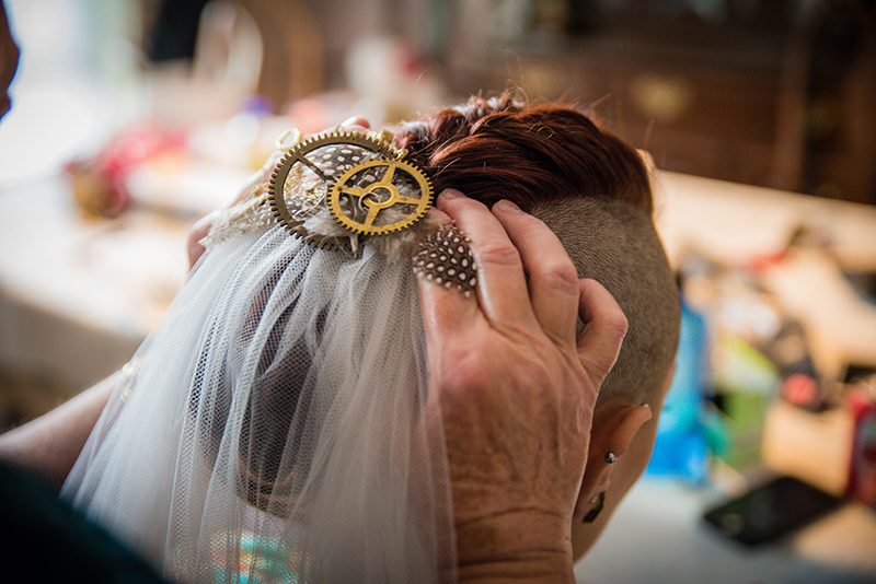 Awesome steampunk circus wedding as seen on @offbeatbride