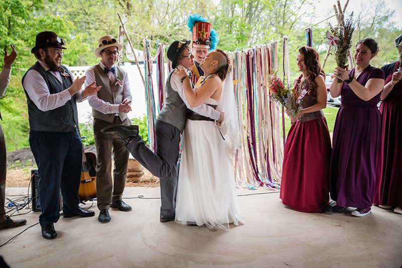 Awesome steampunk circus wedding as seen on @offbeatbride