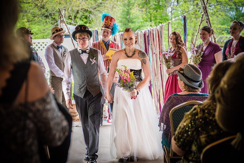 Awesome steampunk circus wedding as seen on @offbeatbride