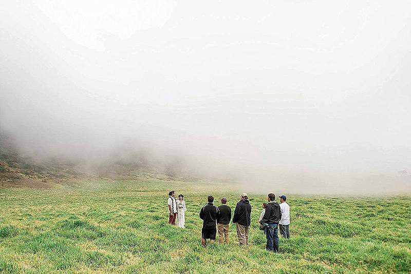 A Maui elopement with a volcano backdrop as seen on @offbeatbride