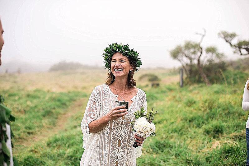 A Maui elopement with a volcano backdrop as seen on @offbeatbride