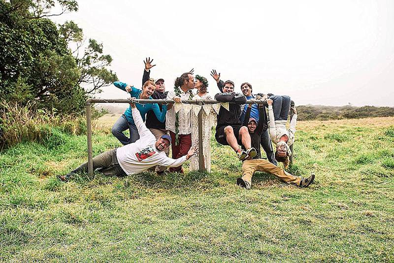 A Maui elopement with a volcano backdrop as seen on @offbeatbride