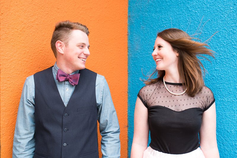 Bear + fox mask engagement session