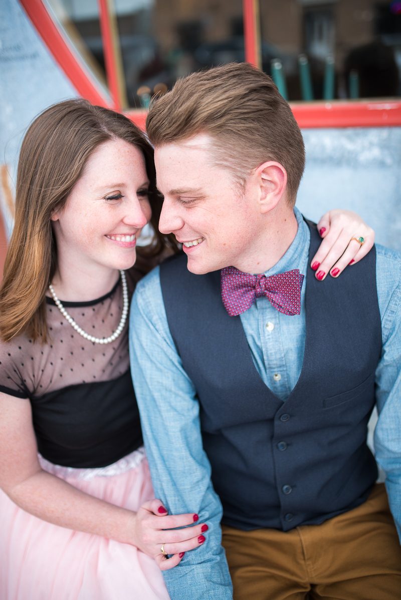 Bear + fox mask engagement session