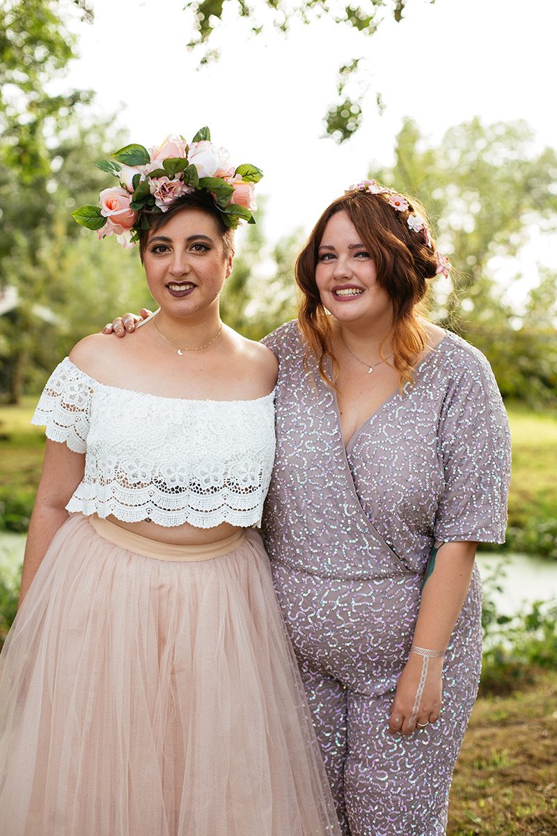 Netherlands lesbian orchard wedding