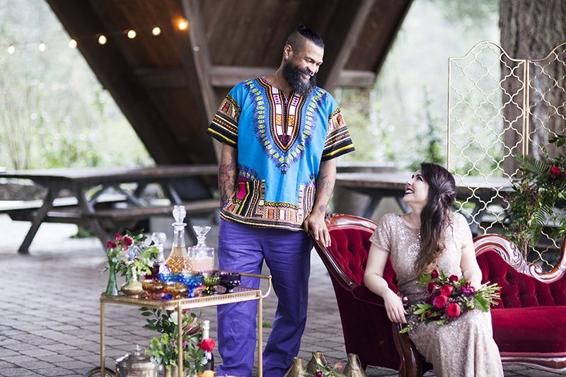 Collect your jaw from the floor after this jewel-toned reception