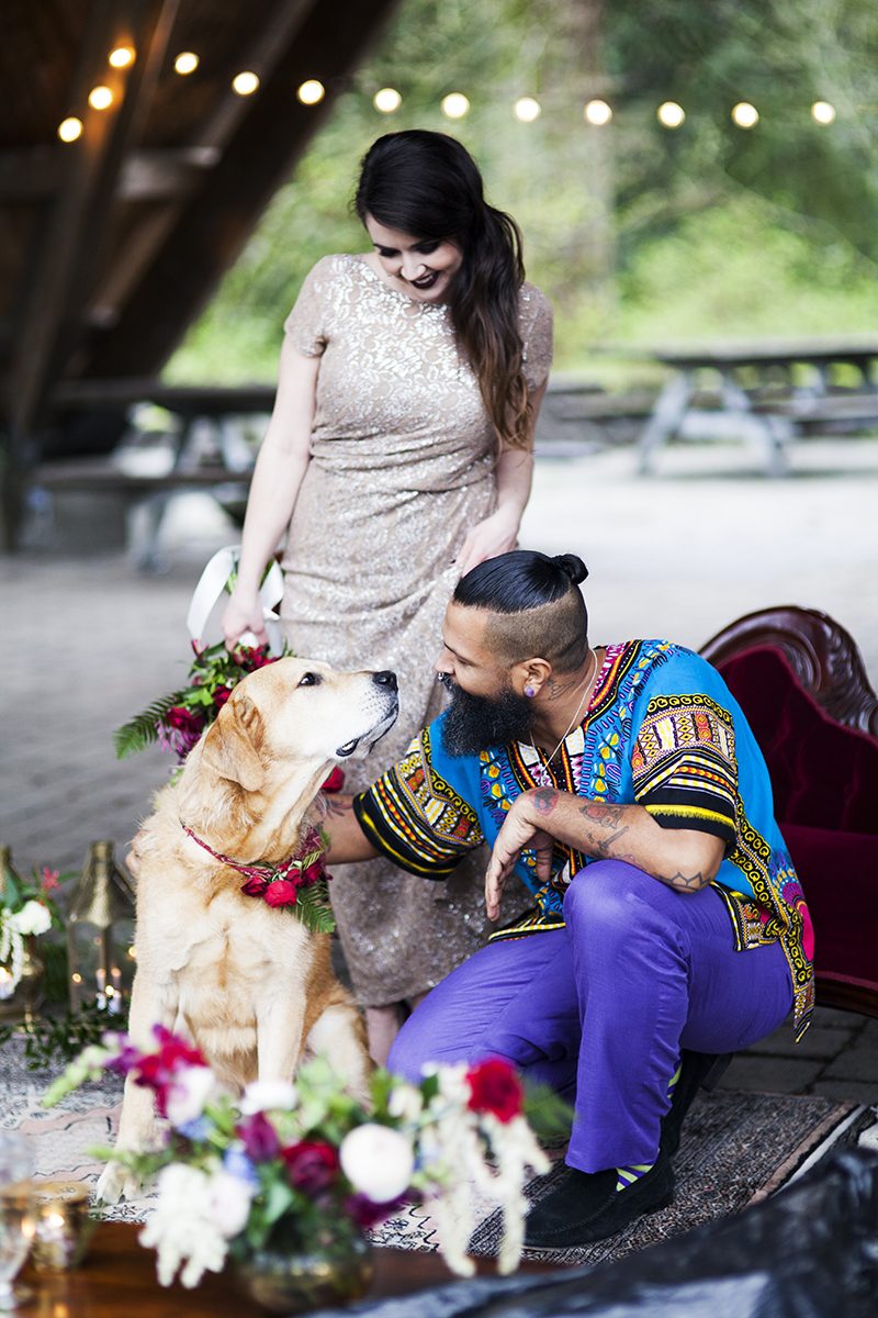 Collect your jaw from the floor after this jewel-toned reception