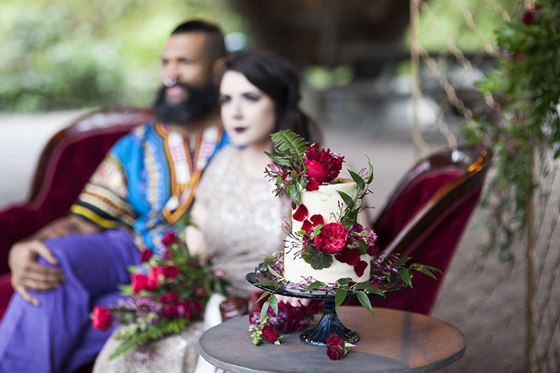 Collect your jaw from the floor after this jewel-toned reception
