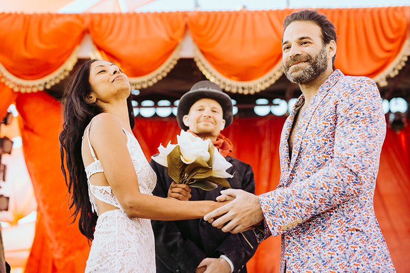 We heart this wedding on the playa at Burning Man
