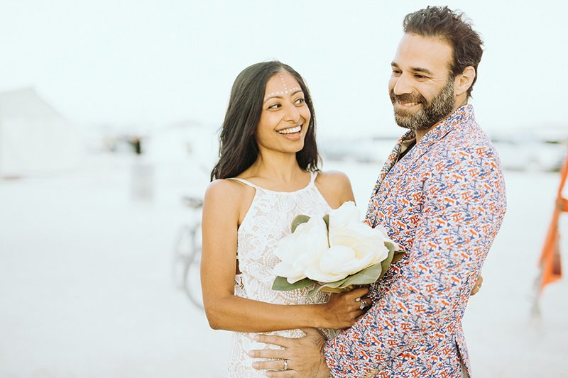 We heart this wedding on the playa at Burning Man