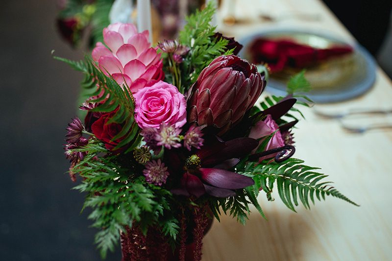 Don't miss the stunning golden gown at this industrial shoot