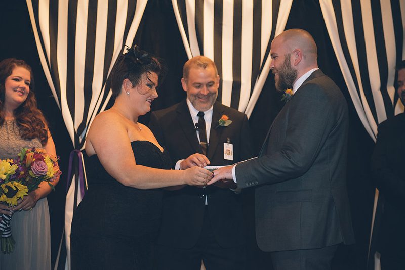 A sinister and glam Halloween wedding of epic proportions
