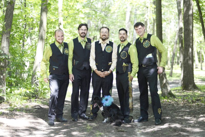 Don't miss the gold tutu dress at this forest festival wedding 