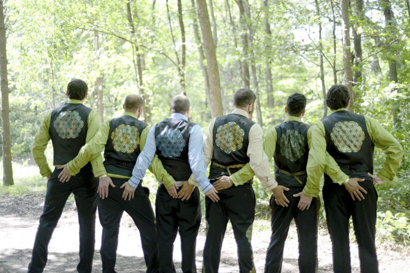 Don't miss the gold tutu dress at this forest festival wedding 