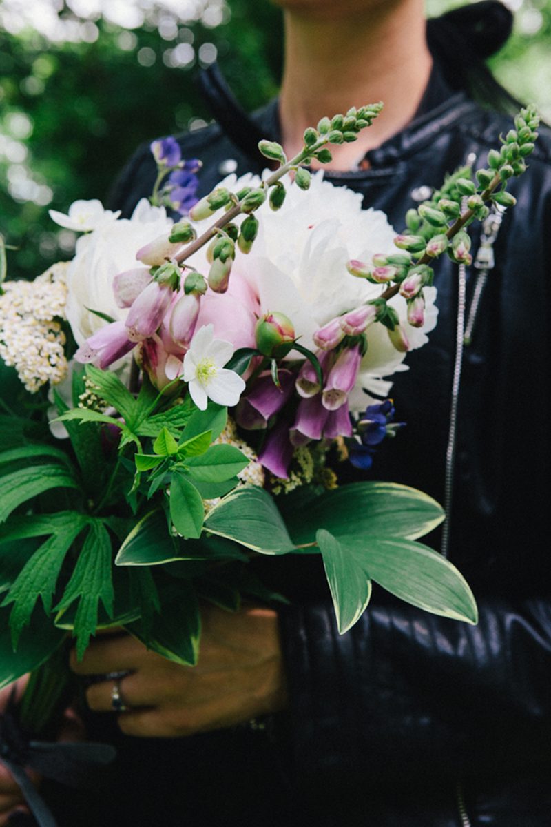 A Muppet cliffside wedding with a killer black dress