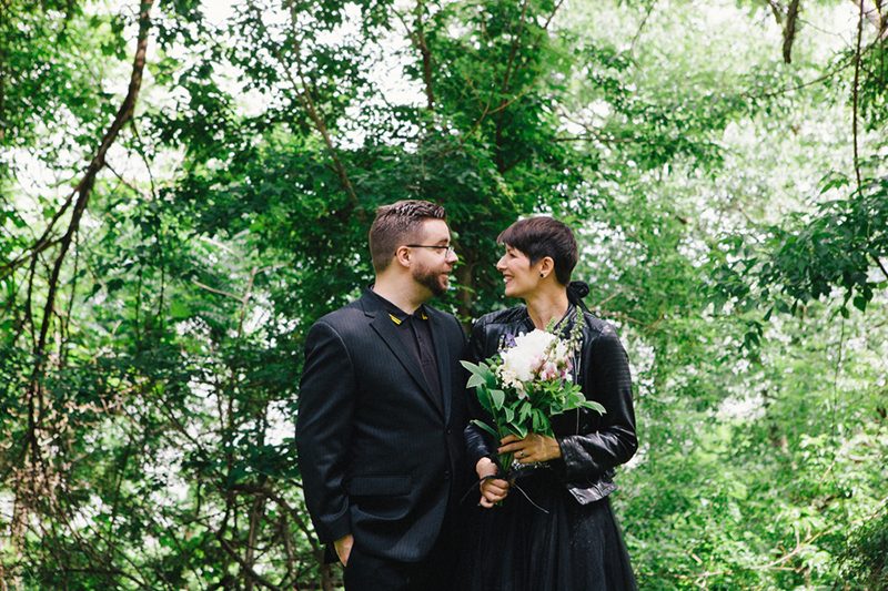 A Muppet officiated this cliffside wedding with a killer black dress