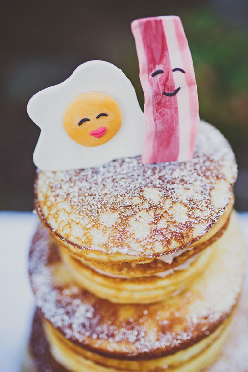 You won't have seen anything like this rustic  wedding with a pancake cake