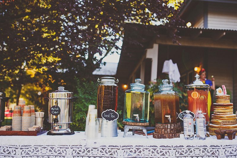 You won't have seen anything like this rustic  wedding with a pancake cake