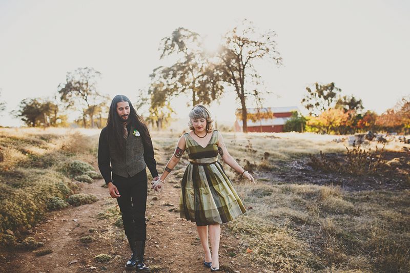 You won't have seen anything like this rustic costume wedding with a pancake cake