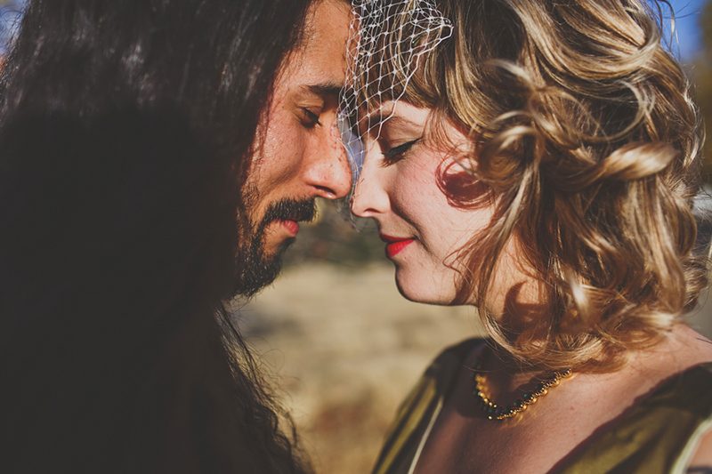 You won't have seen anything like this rustic costume wedding with a pancake cake