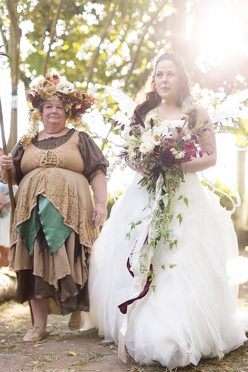 We're fantasizing about this warrior meets fairy wedding