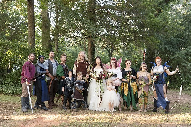 We're fantasizing about this warrior meets fairy wedding
