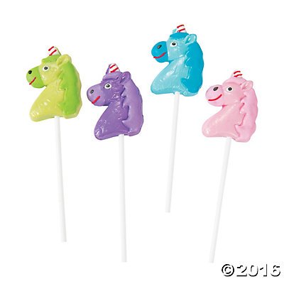 Unicorn lollipops are adorable and are less than a dollar each!
