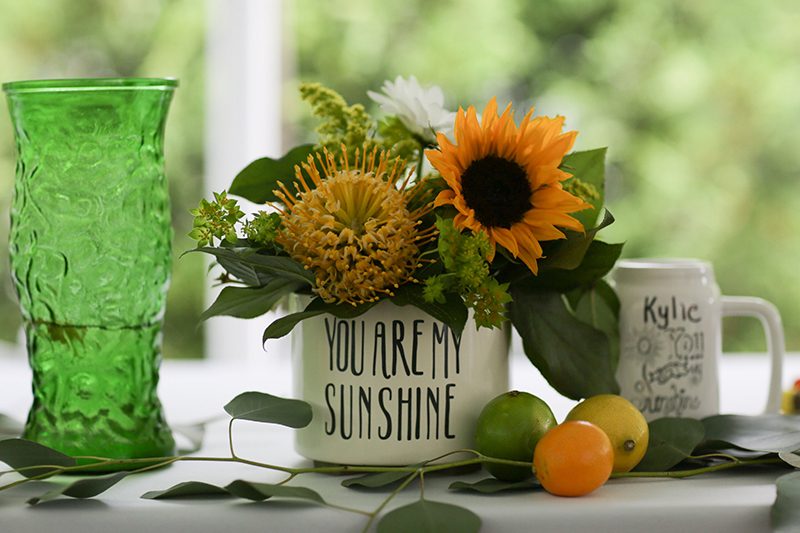 Rain falls like love at this "mutual weirdness" bright colored wedding
