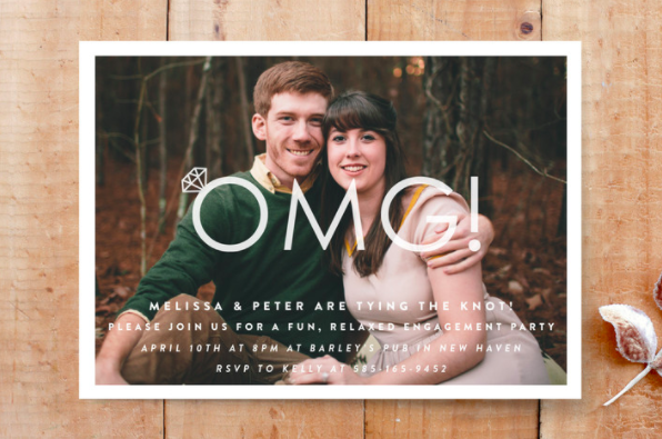 Omg! Engagement Party engagement party invitations from Minted