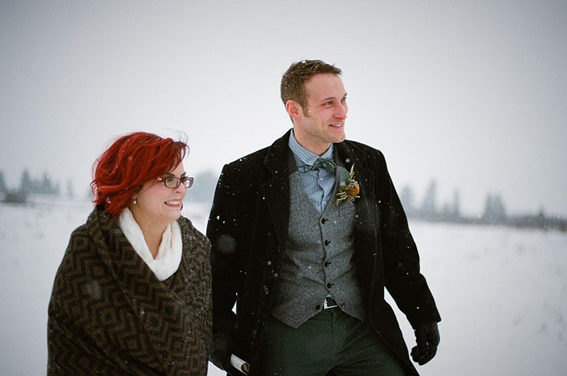 A frostbitten Canadian national park elopement (with bison!)