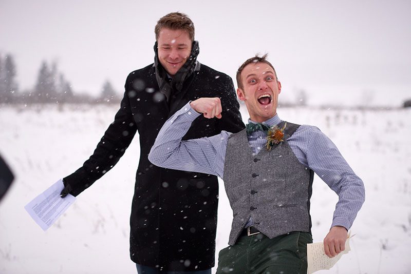 A frostbitten Canadian national park elopement (with bison!)