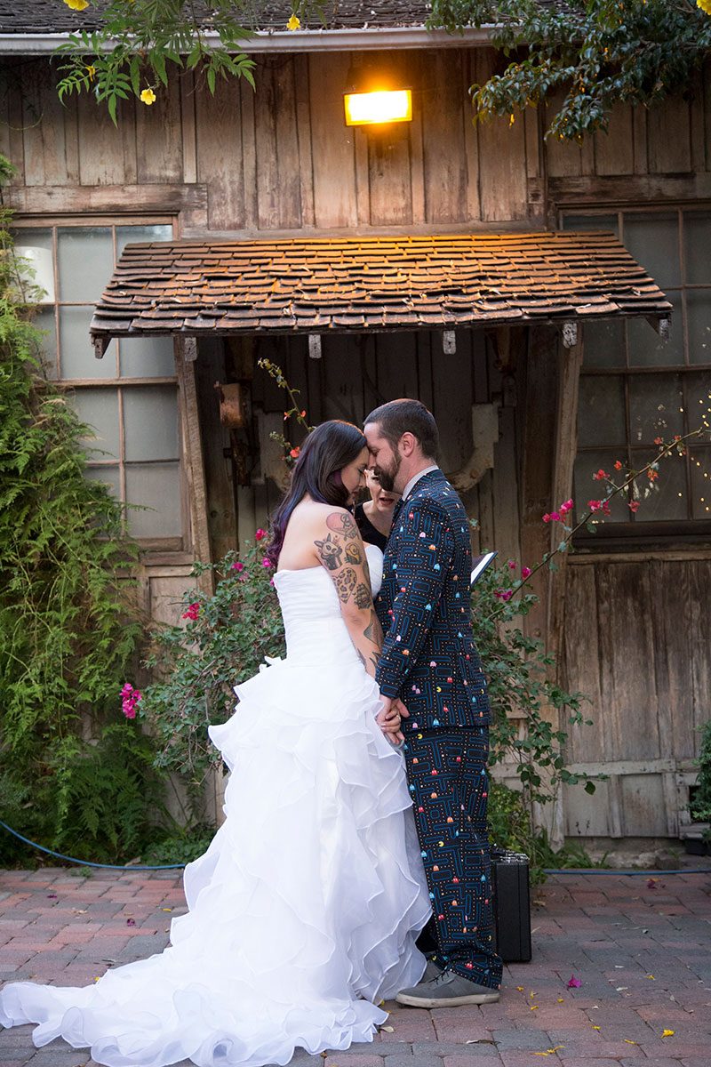 Ceremony13of49 - This pop culture wedding wins all with a Pac-Man suit, Mario Kart, and a Delorean(!) This pop culture wedding wins all with a Pac-Man suit, Mario Kart, and a Delorean(!)