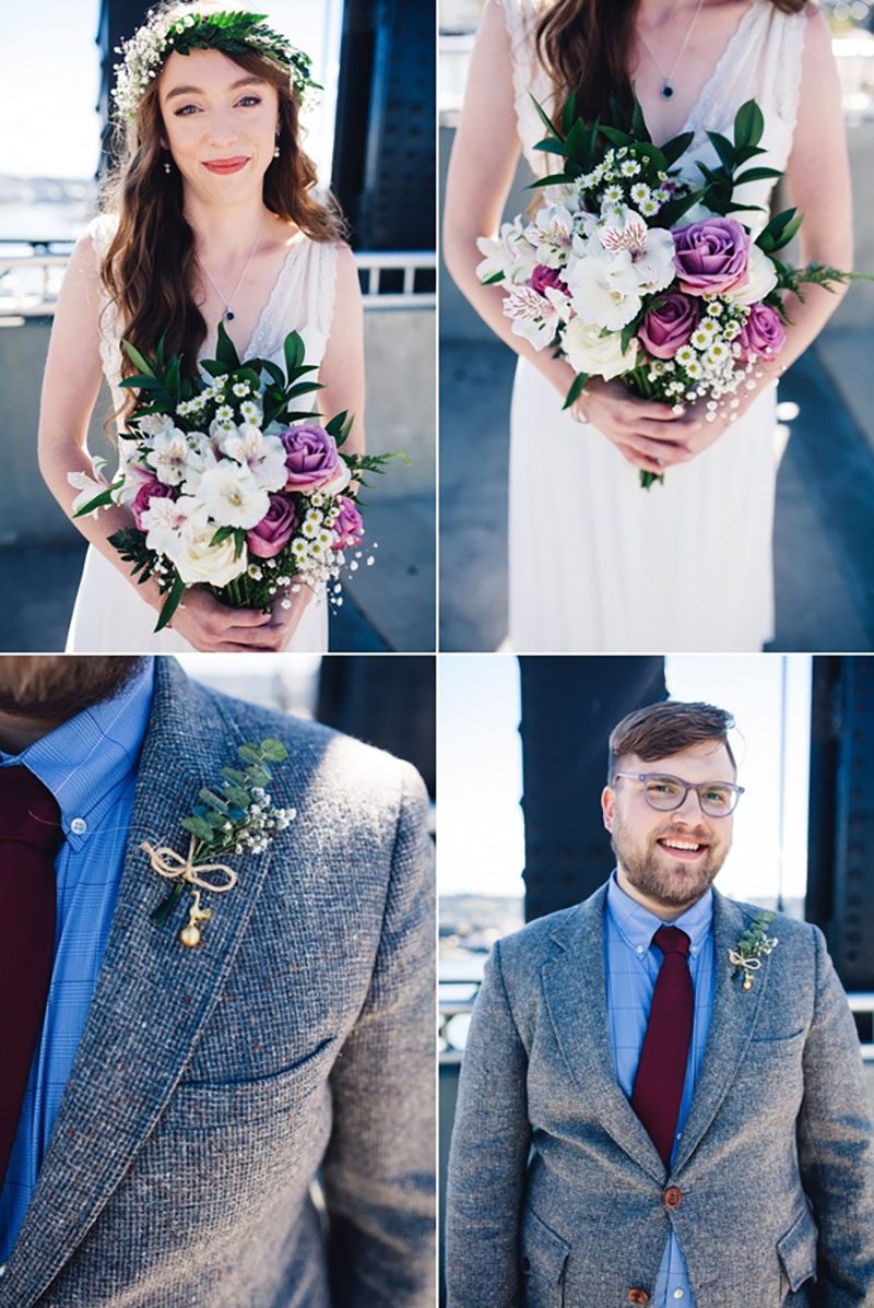A ceremony right where they got engaged: on the Murray Morgan Bridge!