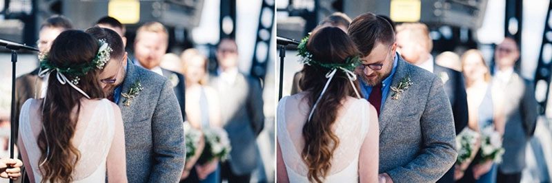 A ceremony right where they got engaged: on the Murray Morgan Bridge!