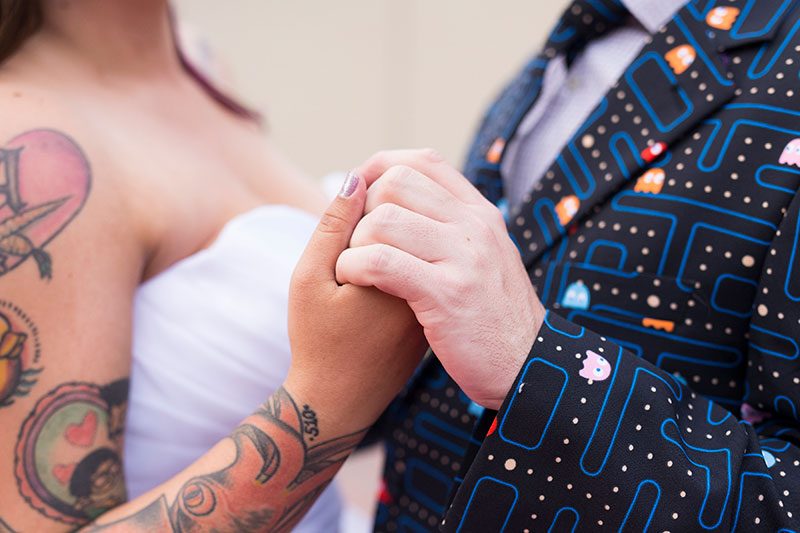 TomDreaa67of167 - This pop culture wedding wins all with a Pac-Man suit, Mario Kart, and a Delorean(!) This pop culture wedding wins all with a Pac-Man suit, Mario Kart, and a Delorean(!)