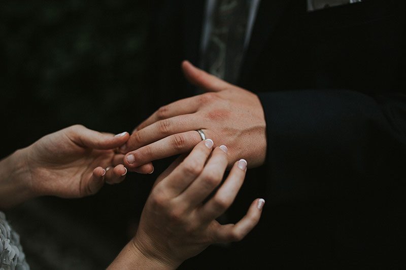 "Forget" to exchange rings for a super intimate moment after your ceremony