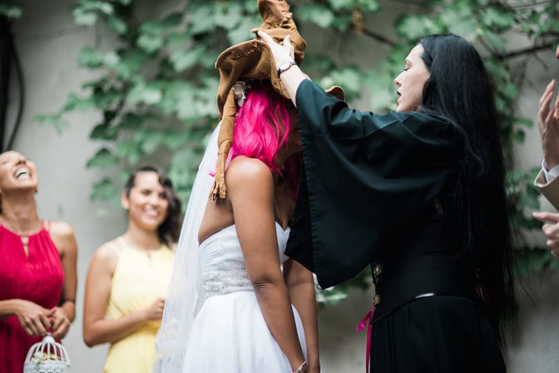 Sort yourself into your new Harry Potter house with this sorting hat ceremony