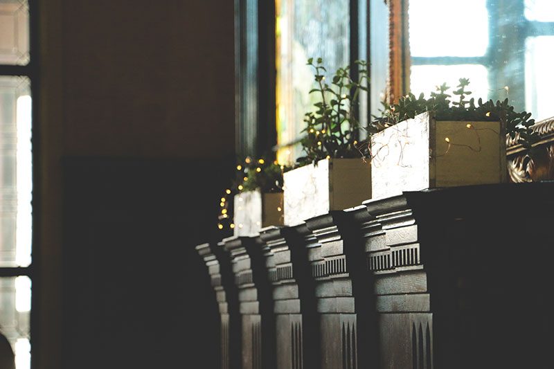 Stroll around this garden outdoor wedding in Nebraska with a #goals purple dress
