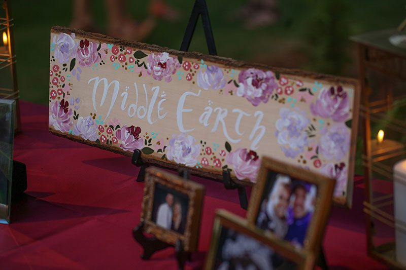 A fantastical Lord of the Rings meets Midsummer Night's Dream wedding