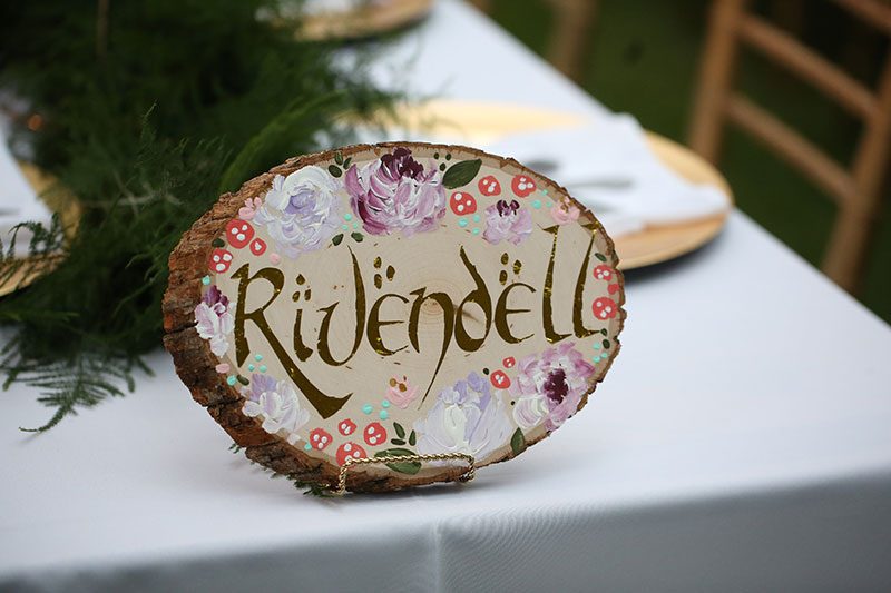 A fantastical Lord of the Rings meets Midsummer Night's Dream wedding