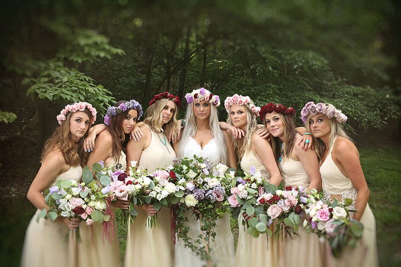 A fantastical Lord of the Rings meets Midsummer Night's Dream wedding