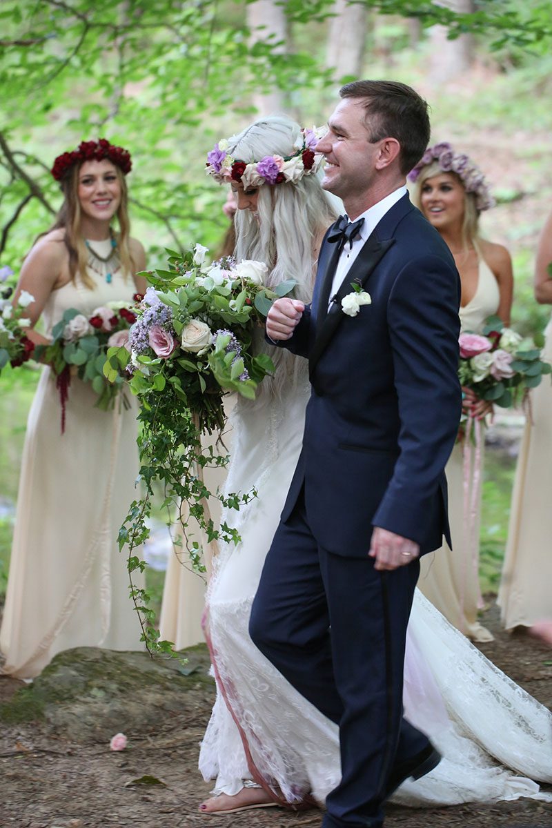 A fantastical Lord of the Rings meets Midsummer Night's Dream wedding
