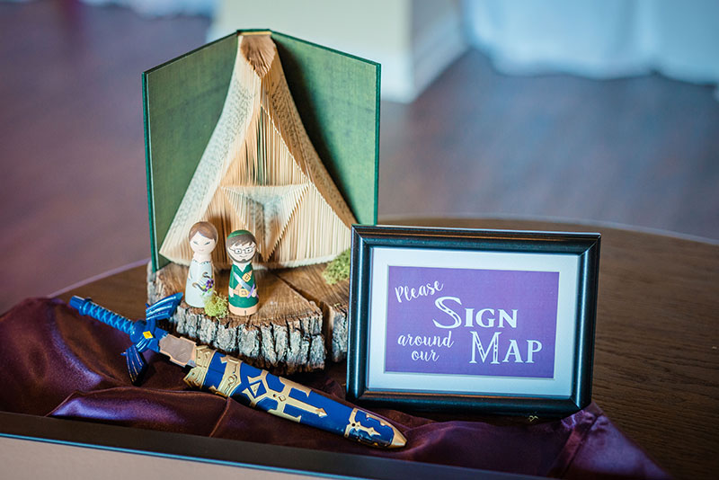 An elegant Legend of Zelda gamer wedding for pixel fiends