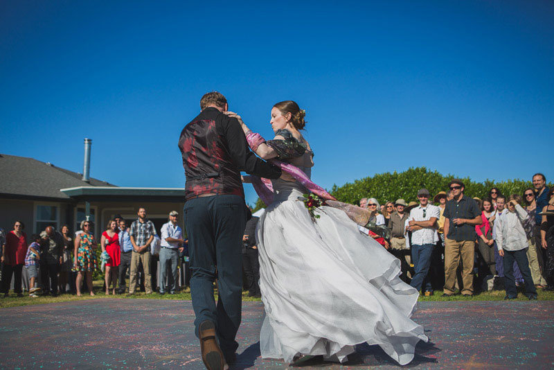 A Whidbey Island, WA wedding in their own backyard