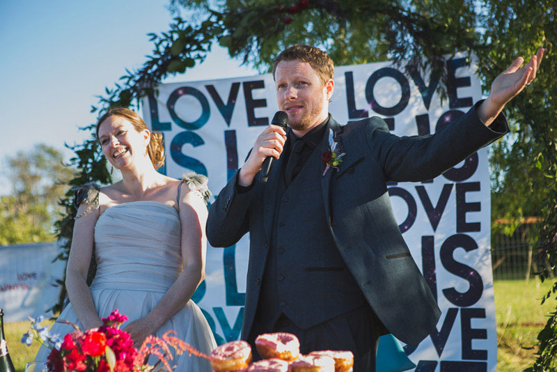 A Whidbey Island, WA wedding in their own backyard